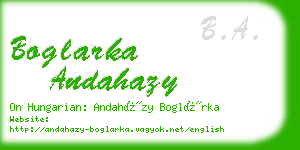 boglarka andahazy business card